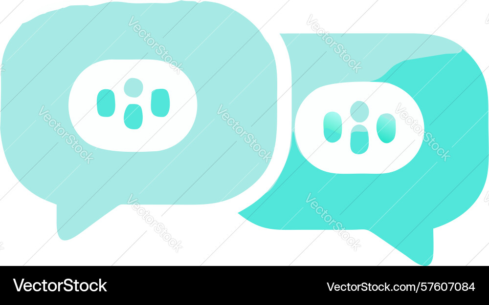 Minimal faded pattern speech bubbles design vector image