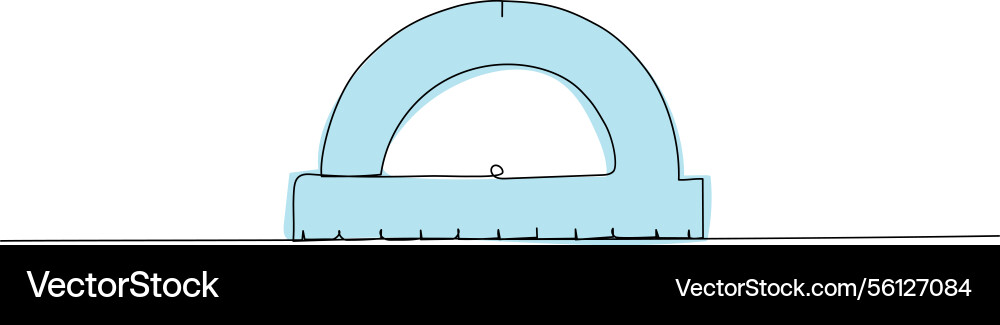 Protractor ruler geometry technical drawing one Protractor ruler geometry technical drawing one vector image