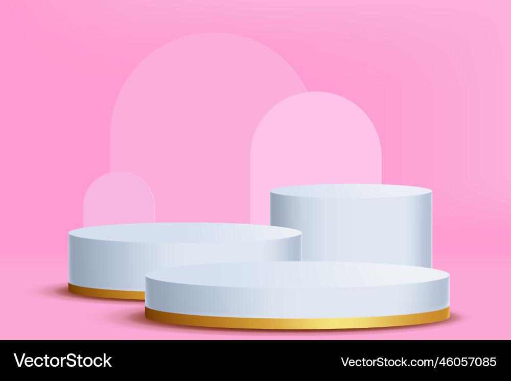 3d realistic render scene with product podium 3d realistic render scene with product podium vector image