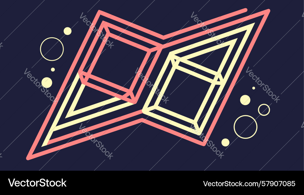Abstract geometric map data visualization design vector image