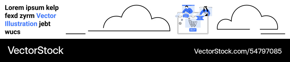Digital cloud computing with team collaboration Digital cloud computing with team collaboration Vector Image