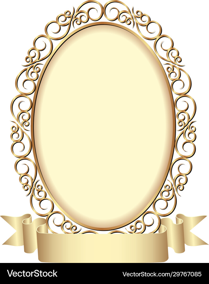 Golden frame Royalty Free Vector Image - VectorStock