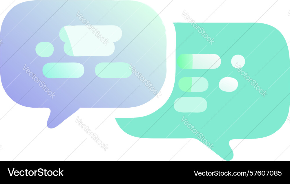Layered simple speech bubbles design generative ai vector image