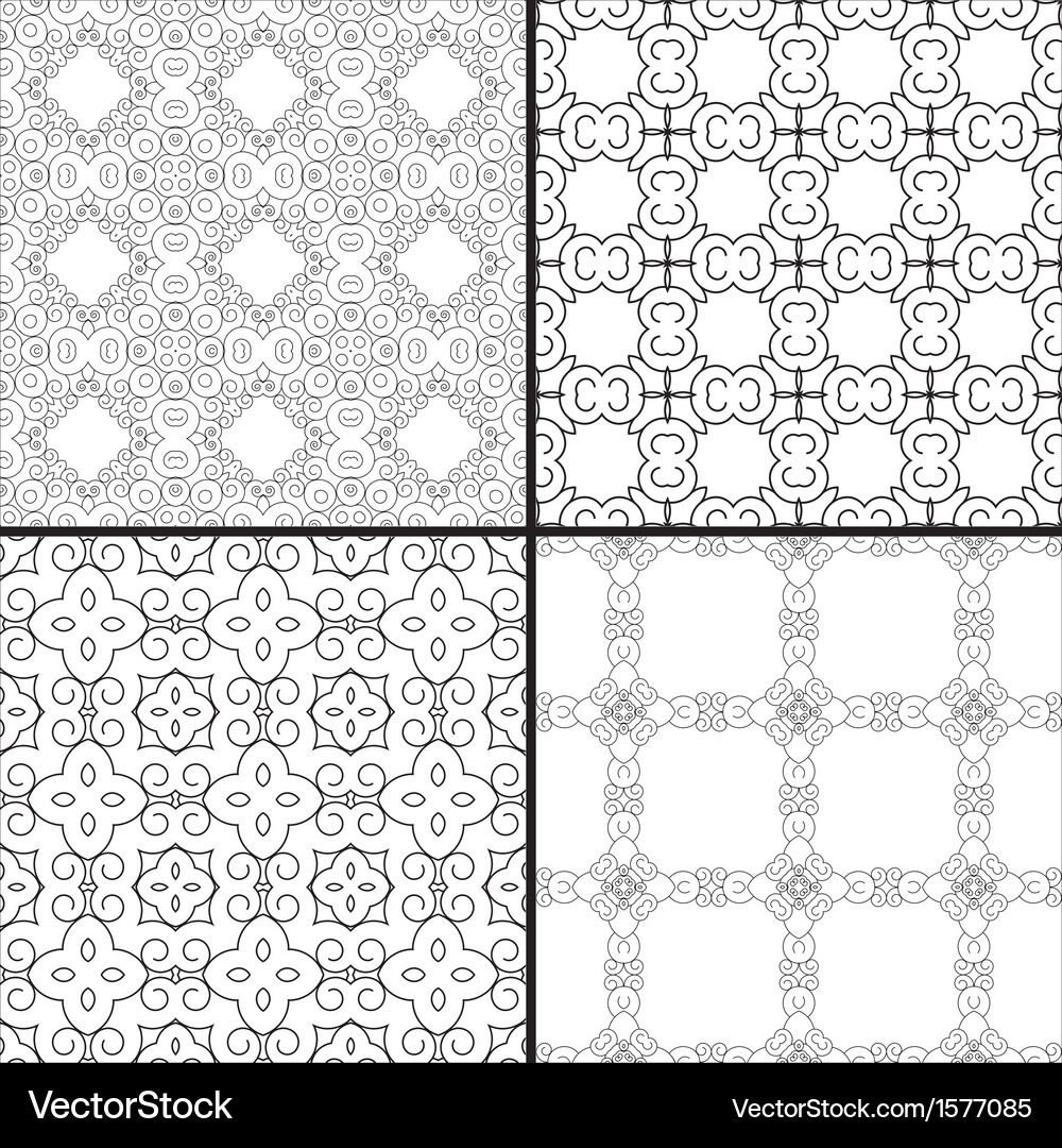 Seamless pattern set Vector Image