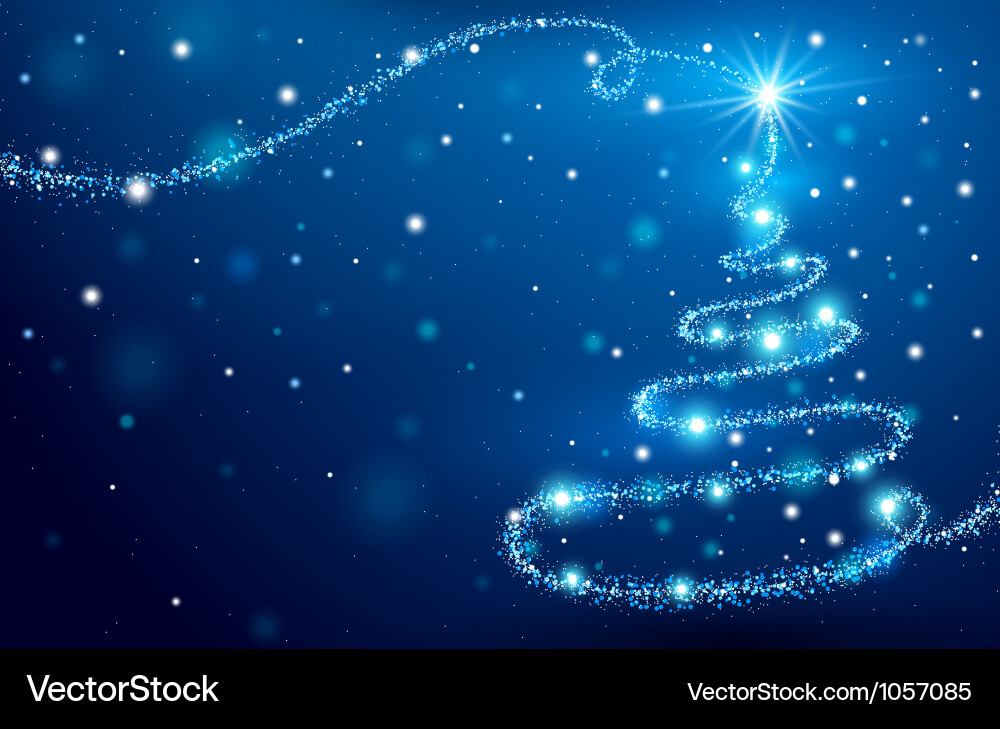 Sparkling Christmas Tree Background Royalty Free Vector