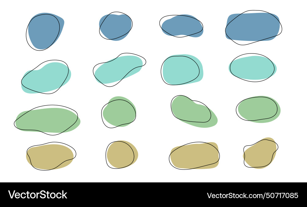 Unregelmäßige Farbe blob Form mit Linie asymmetrisch Unregelmäßige Farbe blob Form mit Linie asymmetrisch vektorbild