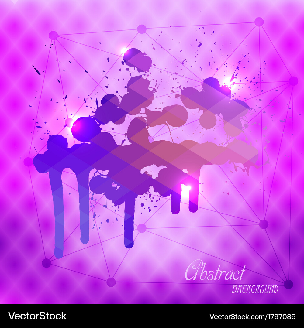 Abstract blots on a triangular background Vector Image