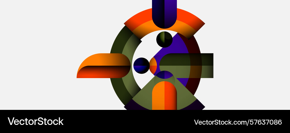 Abstract geometric composition shapes overlap Abstract geometric composition shapes overlap Vector Image