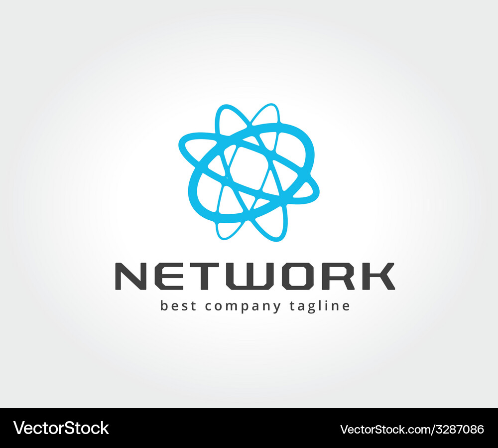 Abstract network logo icon concept logotype – Royalty-Free Vector |  VectorStock, image size:1000x899