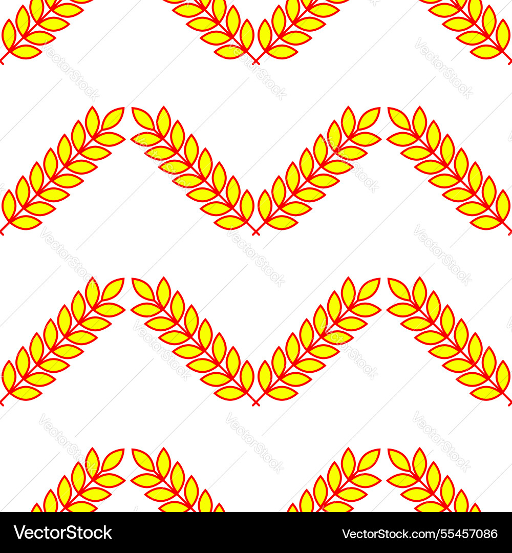 Background and pattern with ears of wheat vector image