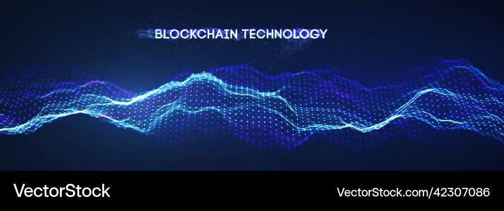 Eps 10 blockchain technology background Eps 10 blockchain technology background vector image