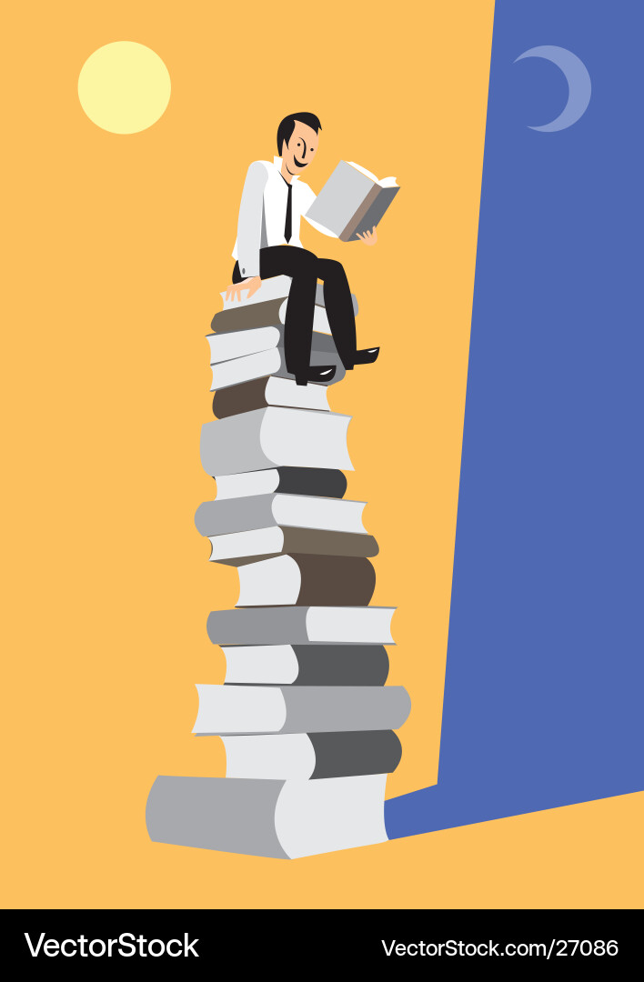 Intelligent Reader Vector Image
