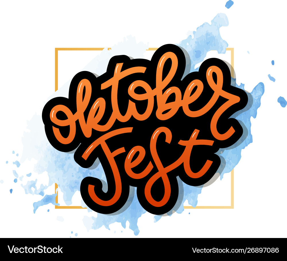 Oktoberfest handwritten lettering vector image