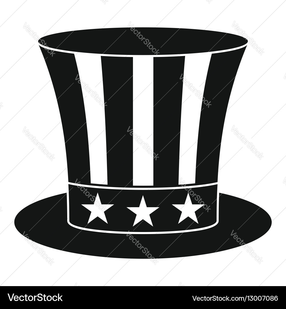 Uncle Sam Hat Icon Vector Image