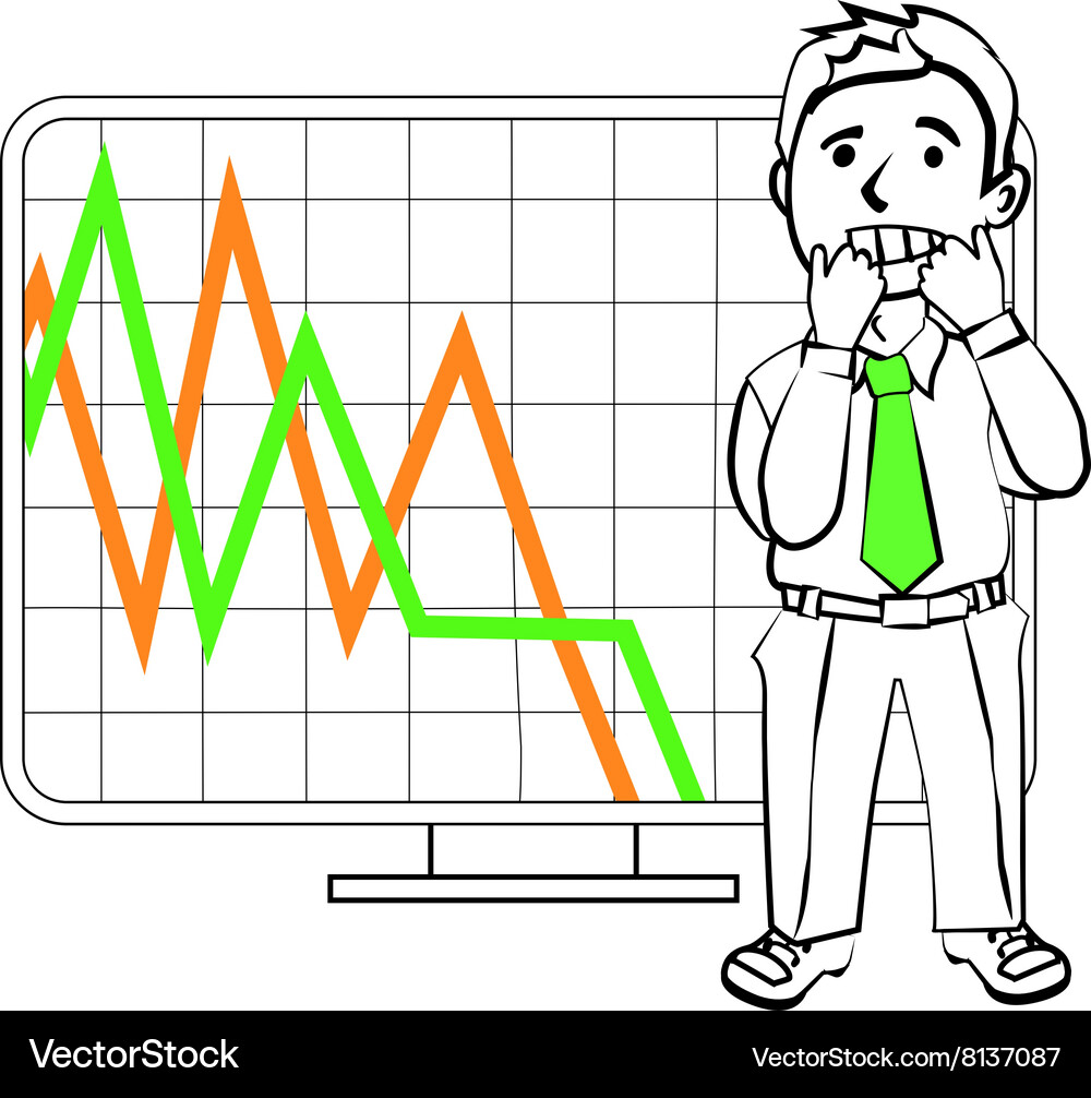 Emotions of a sim trader Vector Image
