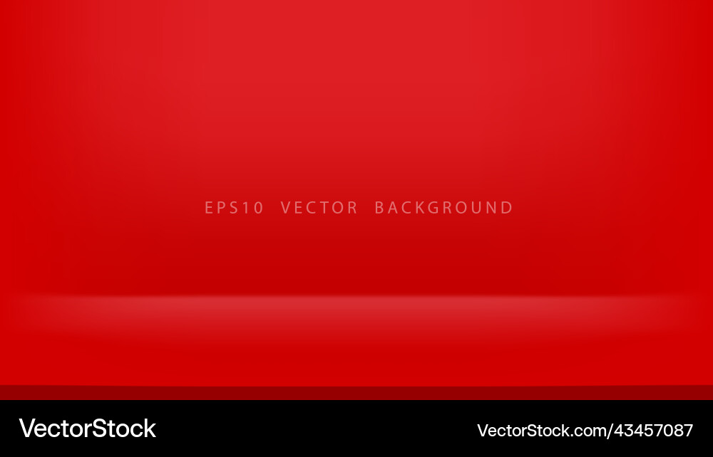 Empty red stage background Royalty Free Vector Image