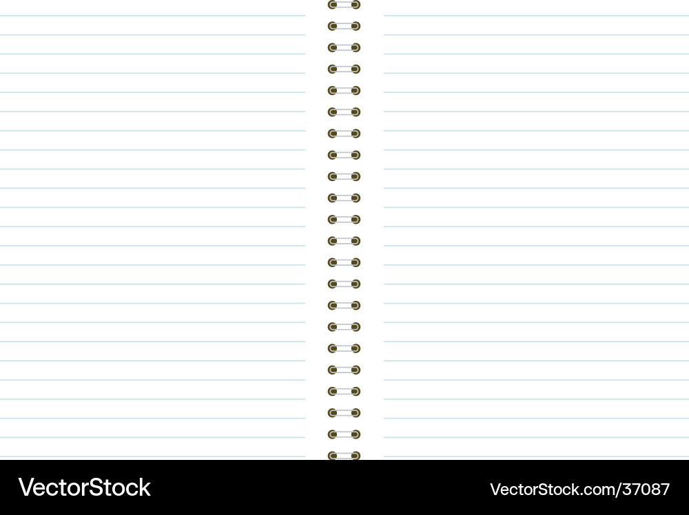 Lined Paper Notepad vector image