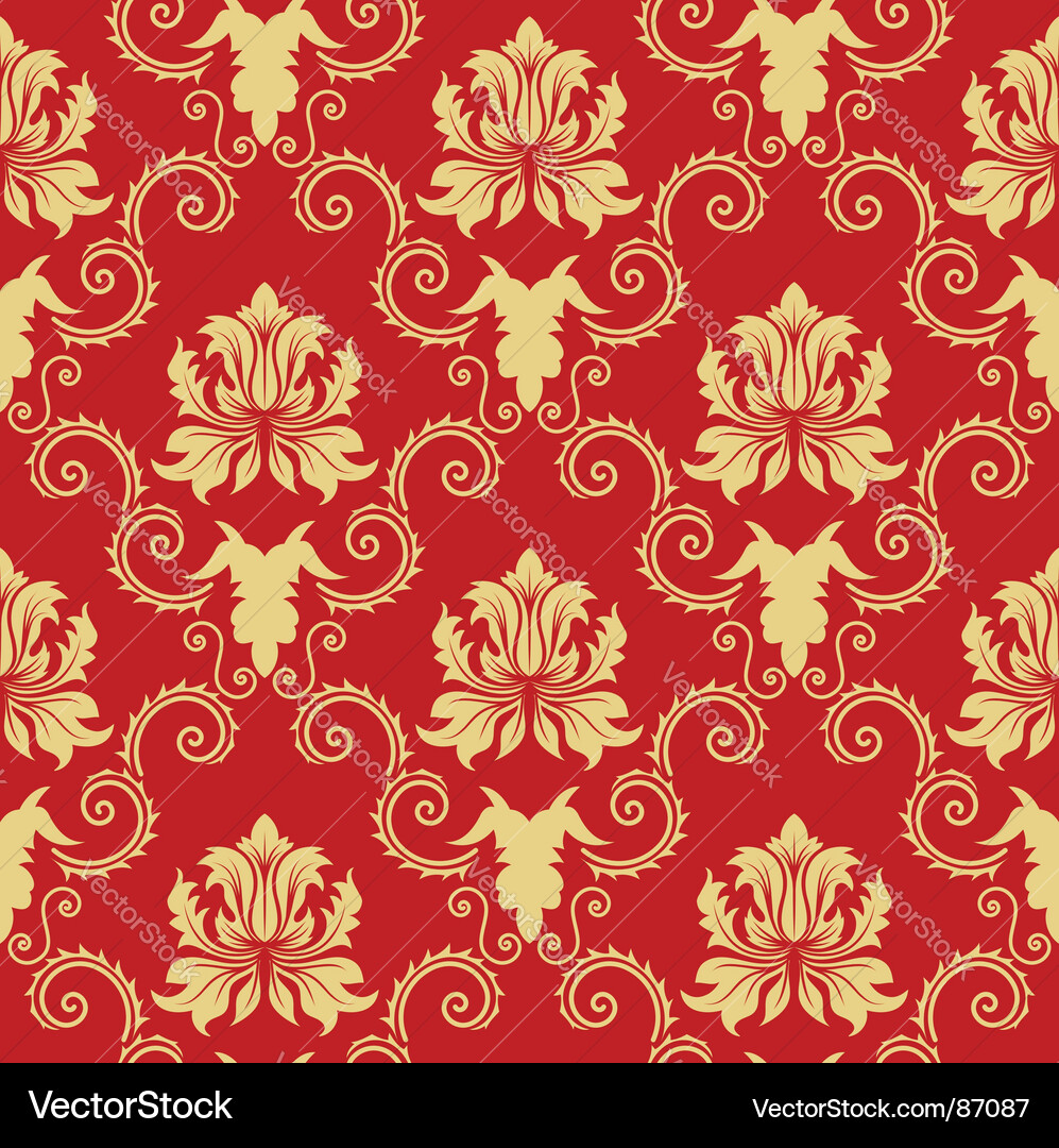 Ornate Damask Pattern vector image