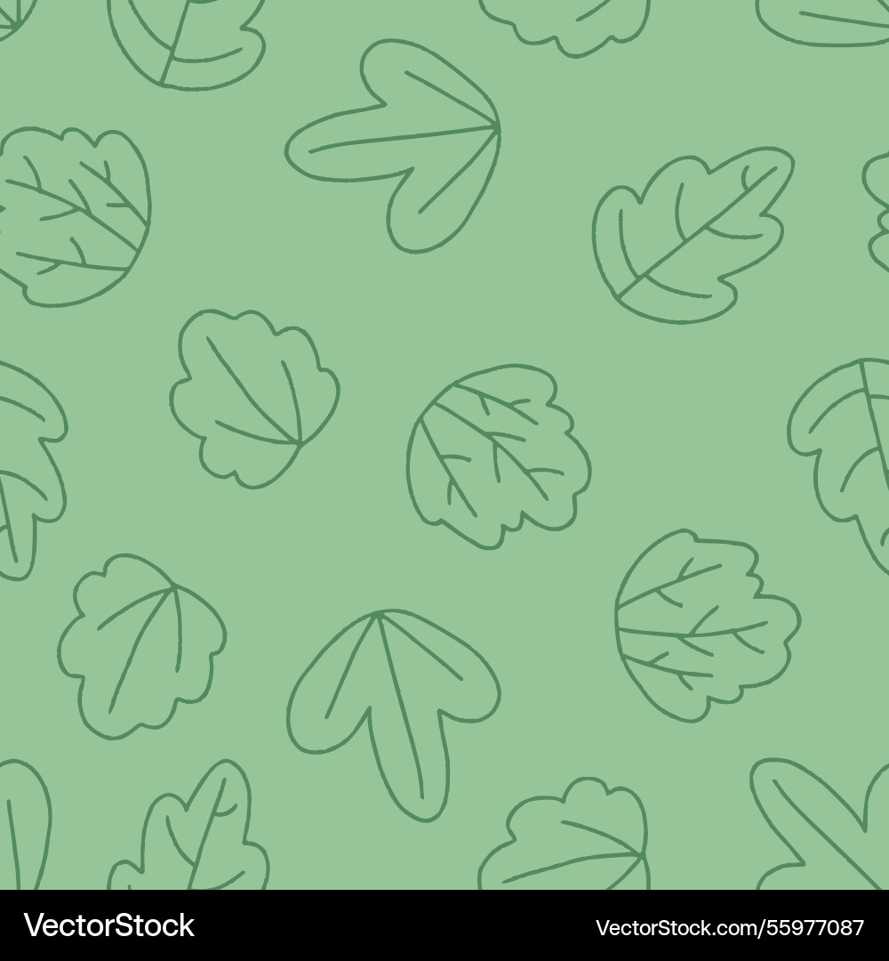 Outline bushes pattern repeat seamless Vector Image