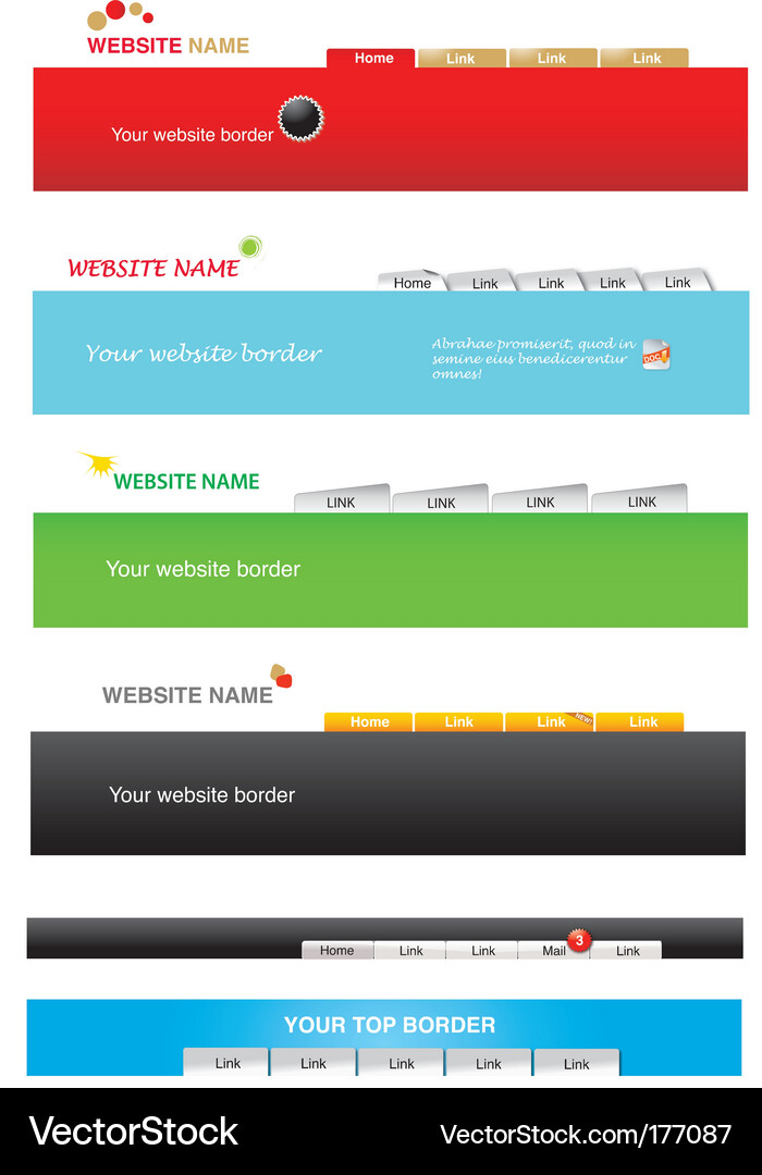 Web templates Vector Image
