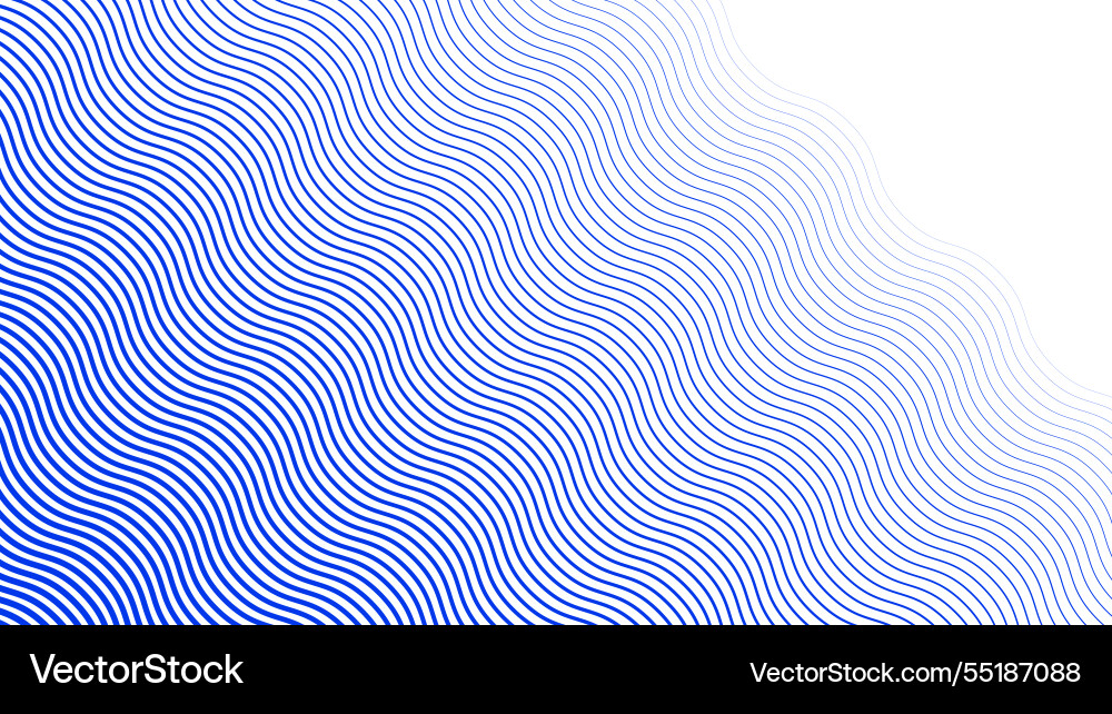 Blue wave line pattern abstract background Vector Image