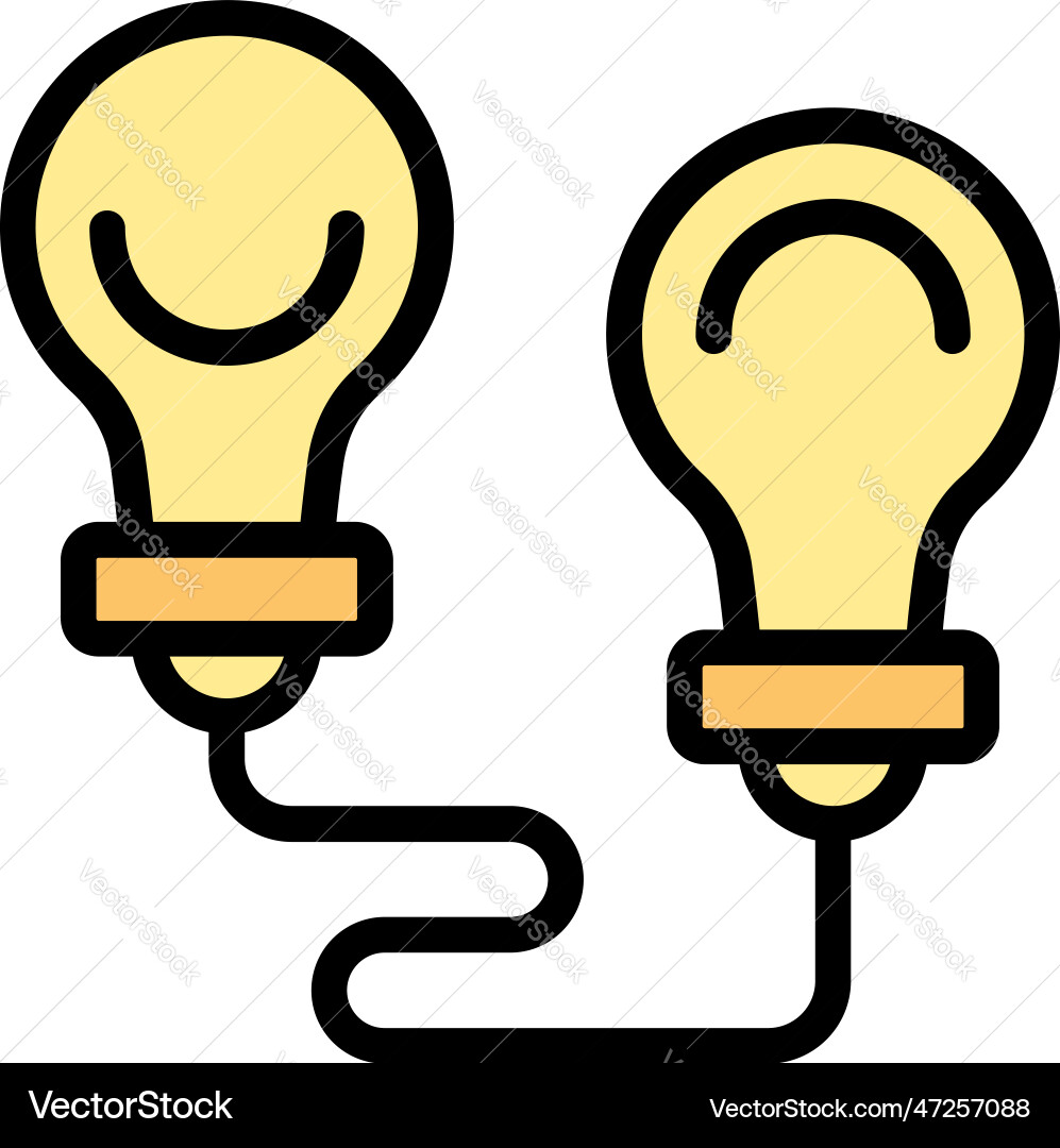 Idea Realisation Icon flach Idea Realisation Icon flach vektorbild