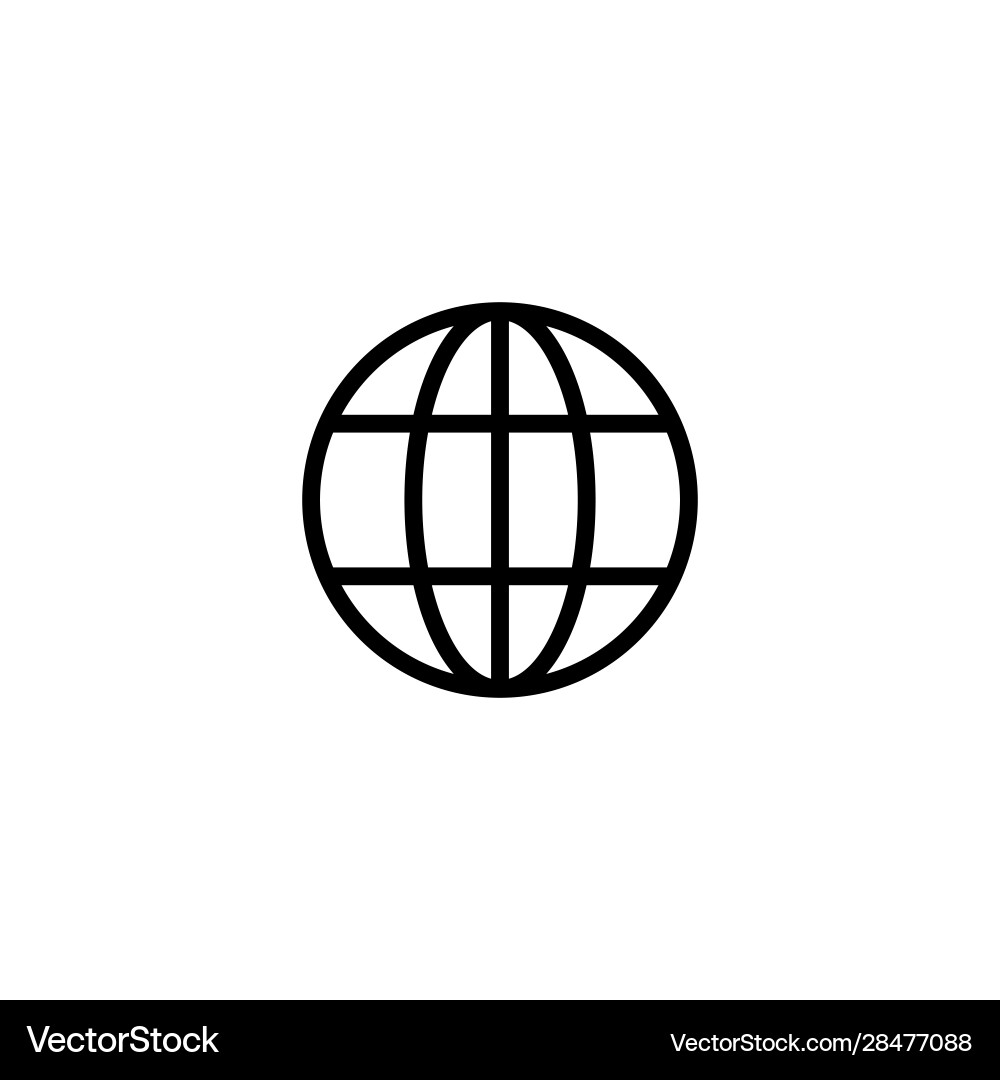 Website & Internet Icon - Global URL vector image