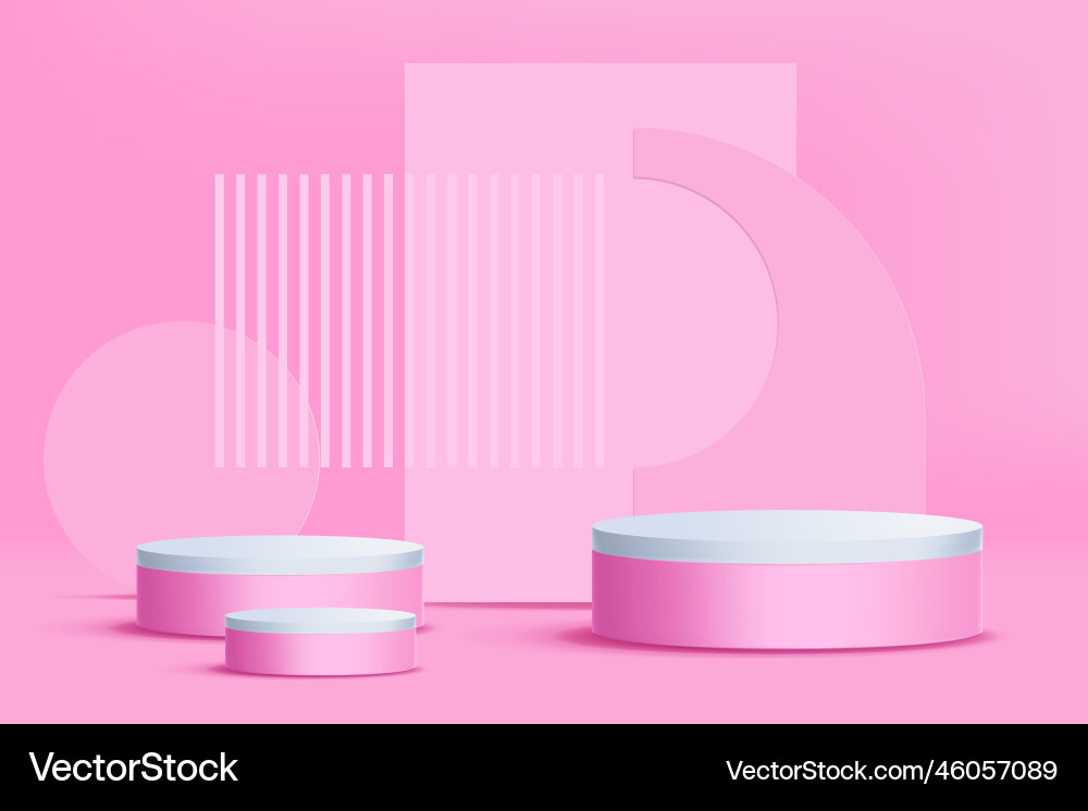 3d realistic render scene with product podium 3d realistic render scene with product podium vector image
