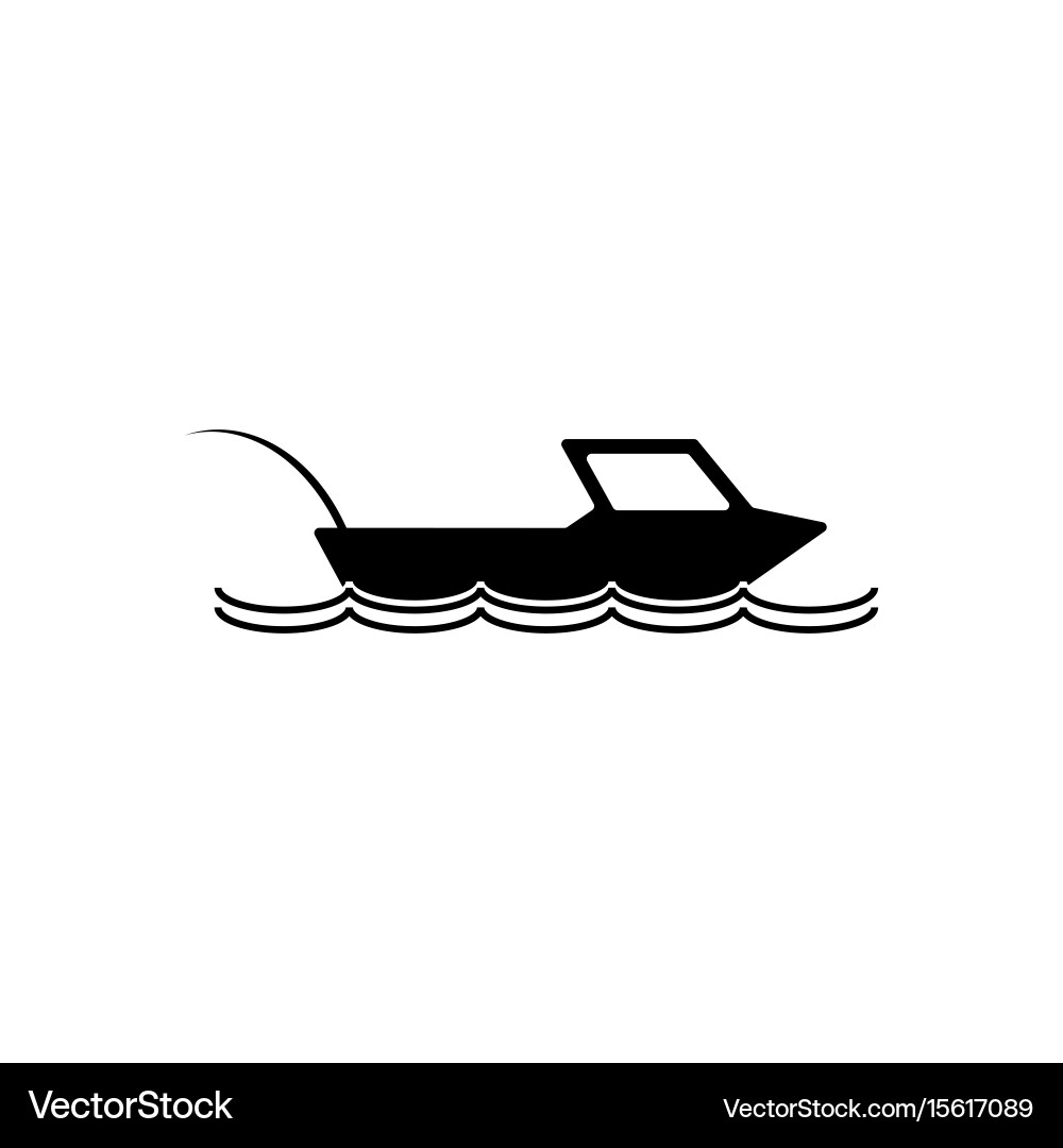 Angelboot Silhouette Icon vektorbild