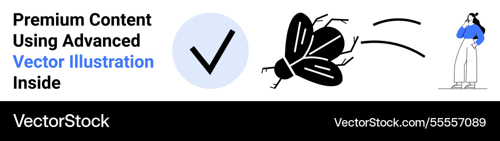 Confused person reacting to a flying bug Confused person reacting to a flying bug vector image