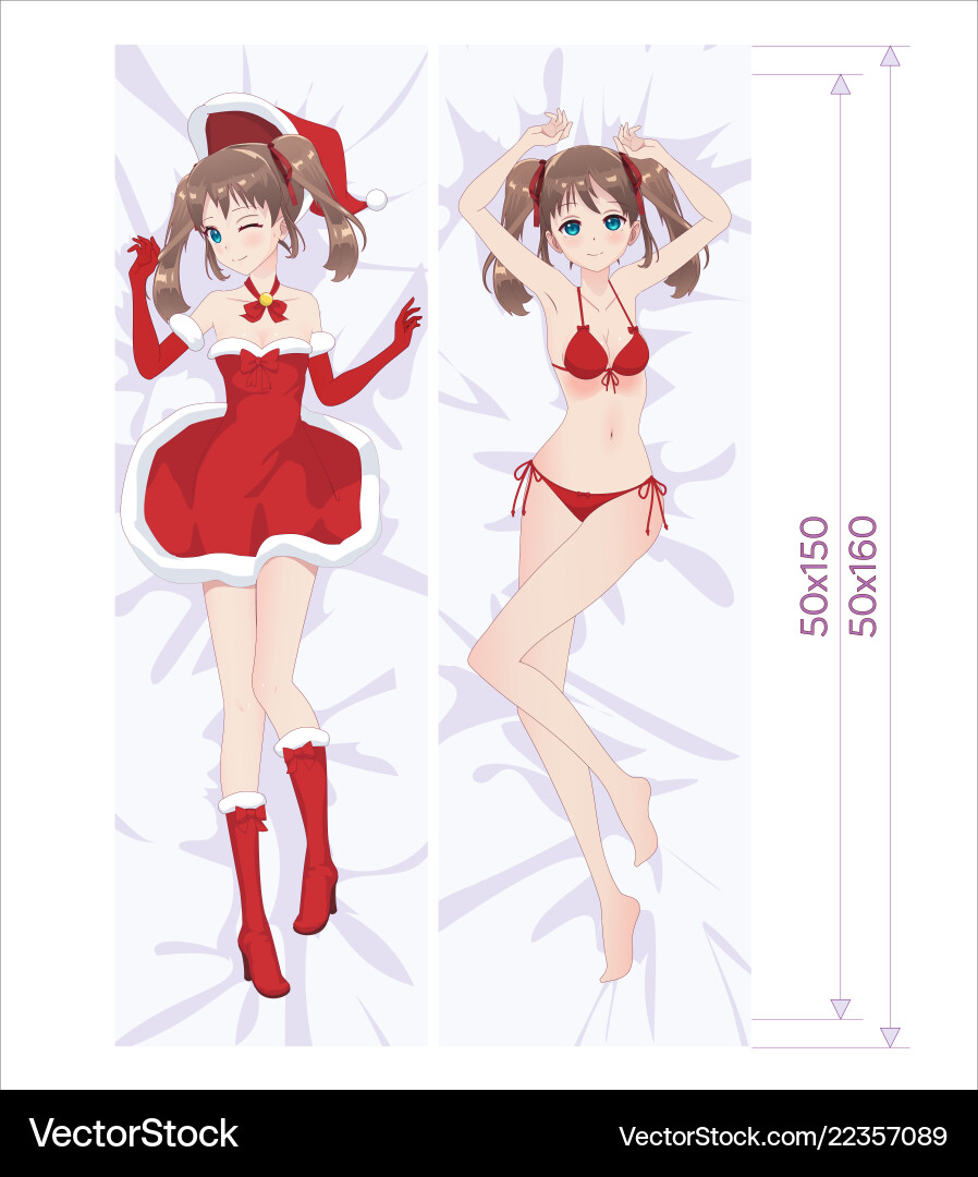 Dakimakura japanese body pillow for hugging Vector Image