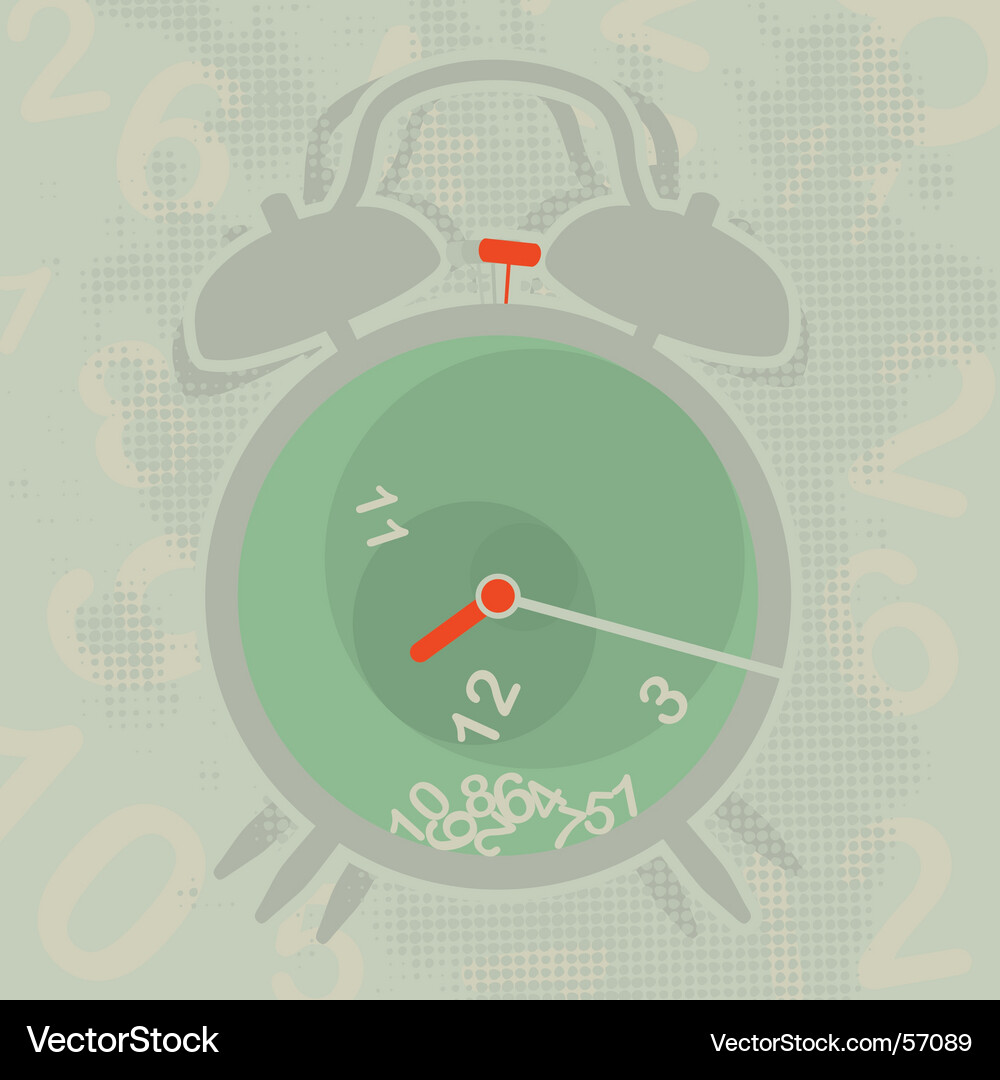 Falling Clock Dial Vector Image