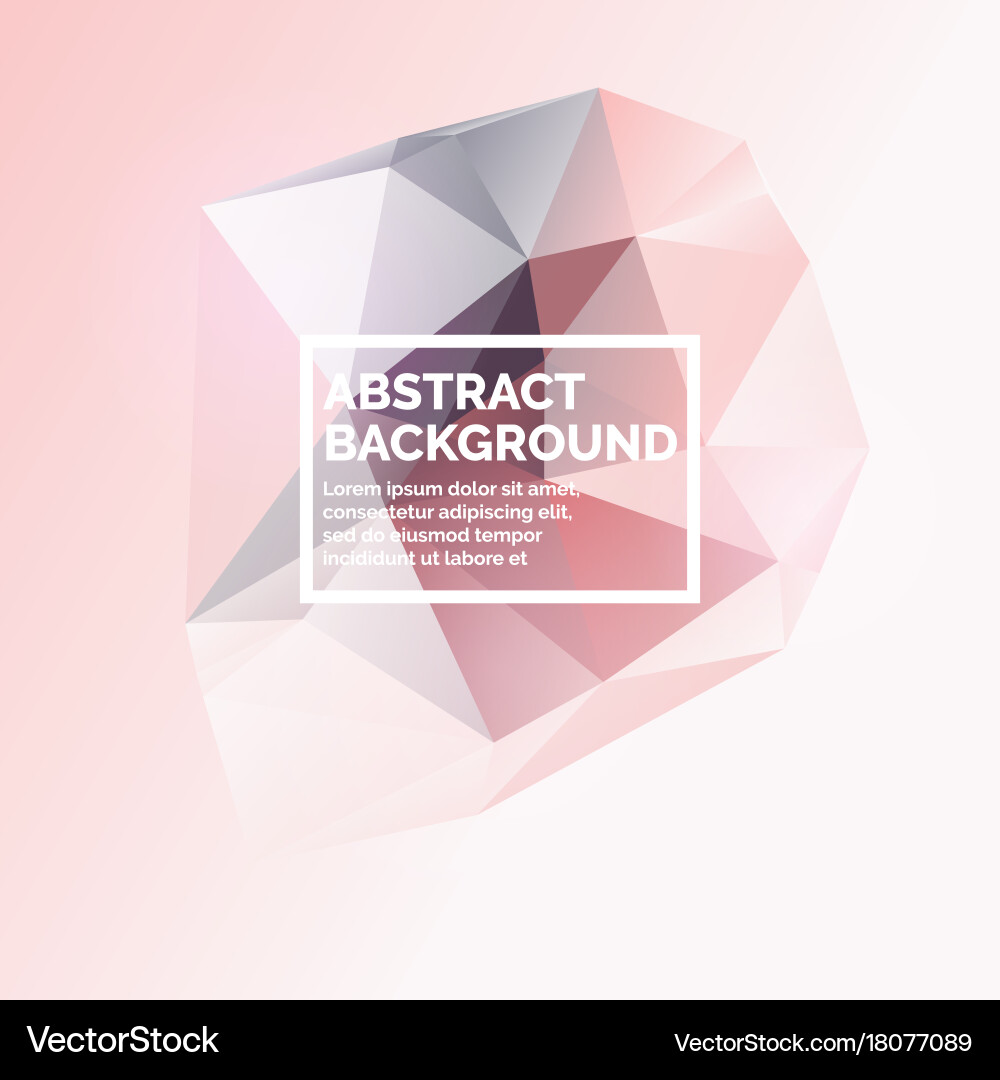 Low poly design abstract polygonal object vector image
