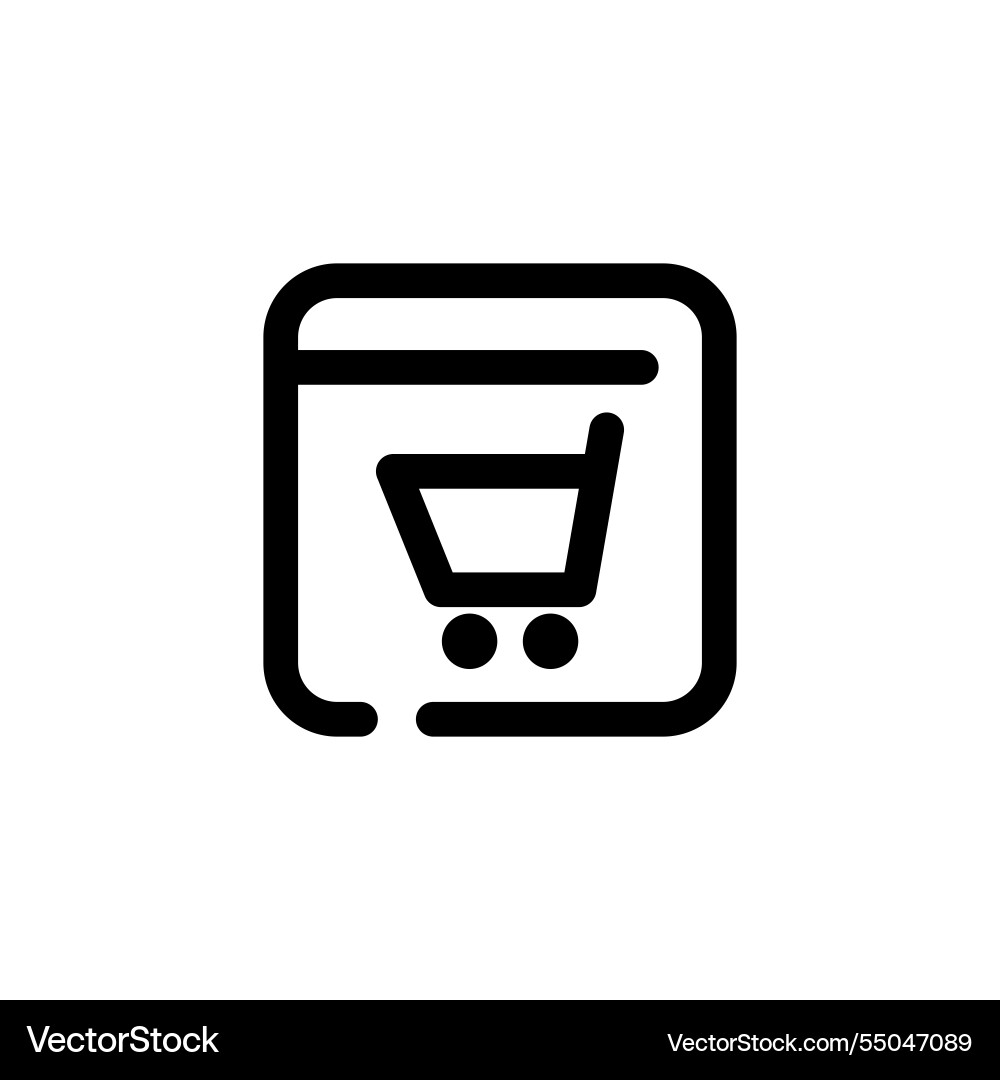 Online-shopping-incomplete-line-art-icon-template Online-shopping-incomplete-line-art-icon-template Vector Image