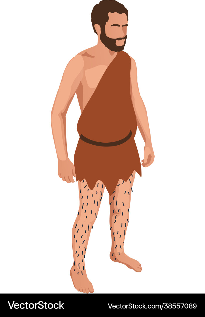 Prehistoric person vector image