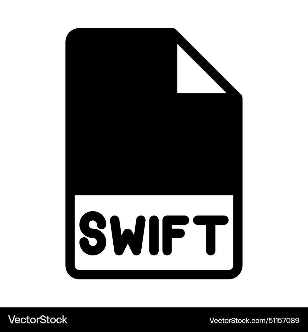 Swift file format icons files type symbol Swift file format icons files type symbol vector image