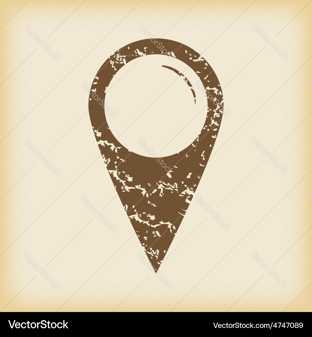 Vintage Map Pointer Icon vector image