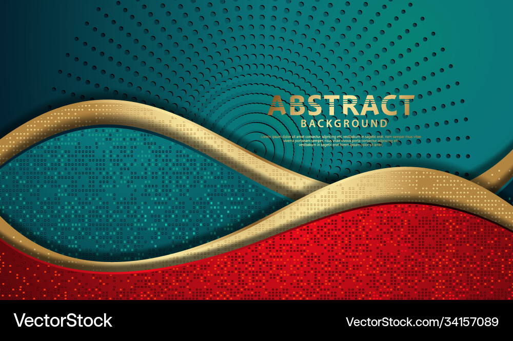 Wave abstract overlap layer on black stripes Vector Image