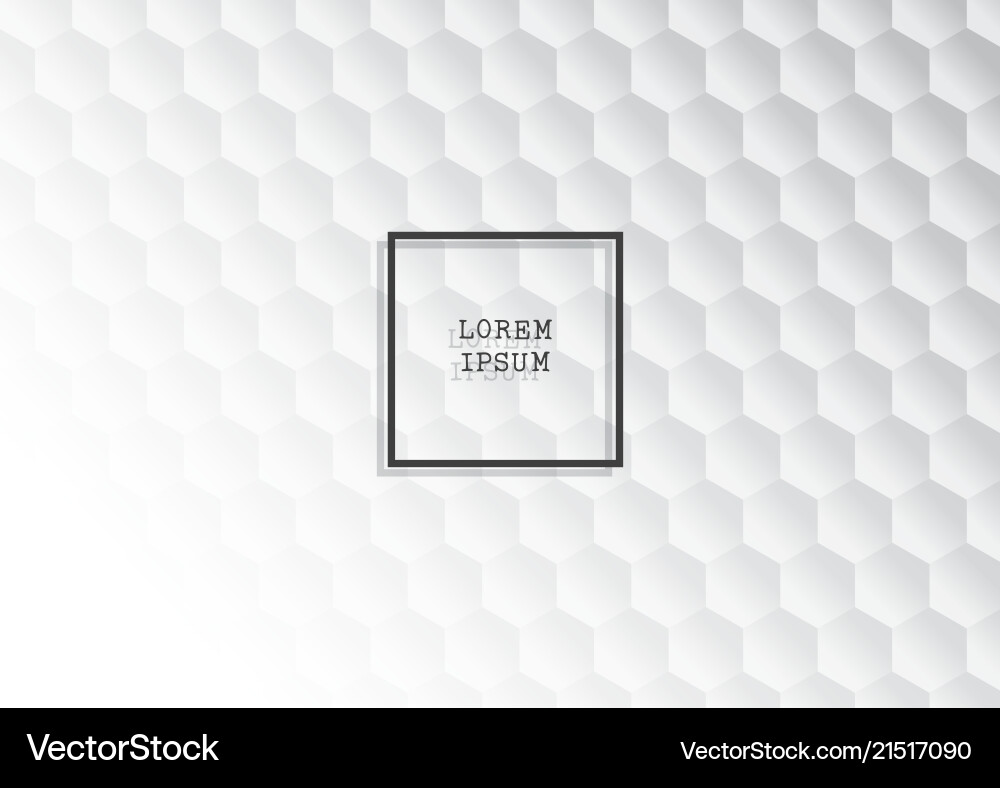 Abstract background with monochrome hexagonal vector image