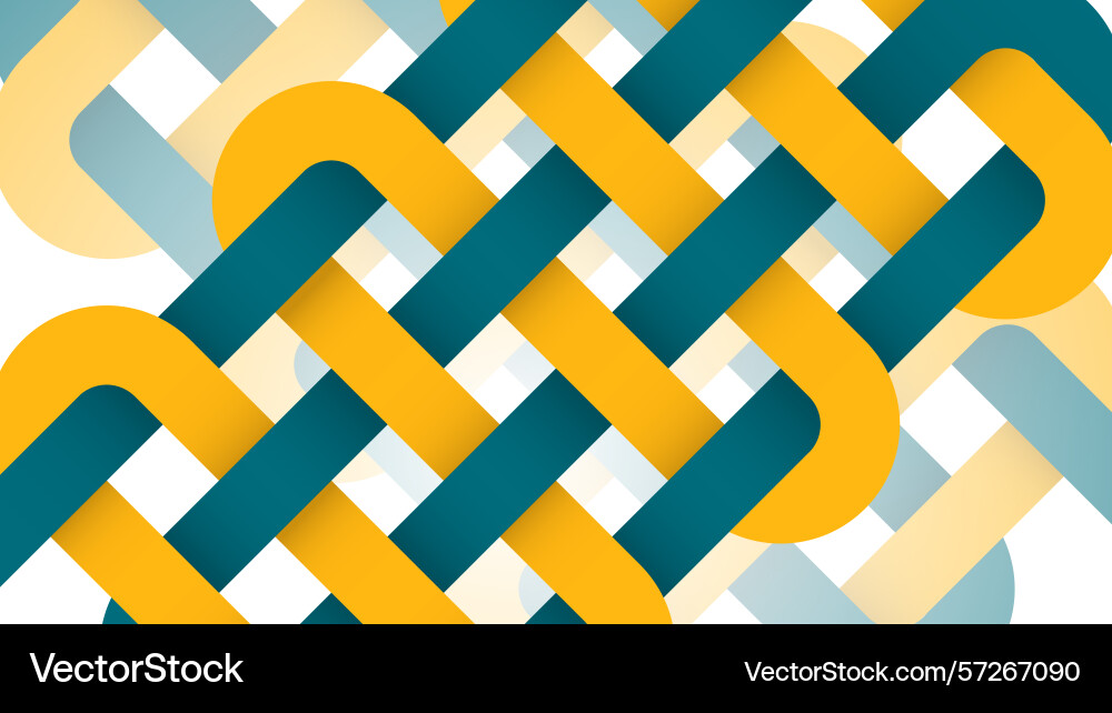 Abstract interlocking shapes background colorful Vector Image
