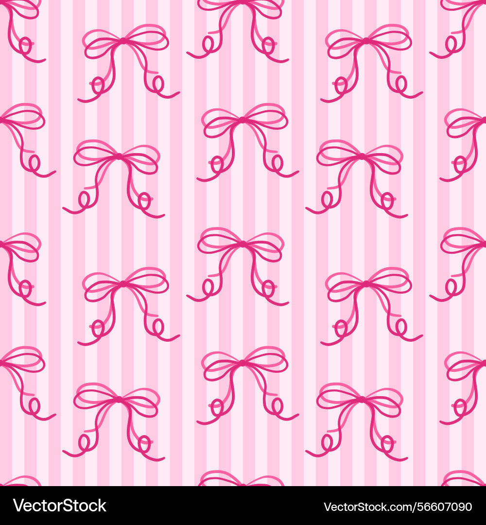 Cute pink bow seamless pattern Royalty Free Vector Image
