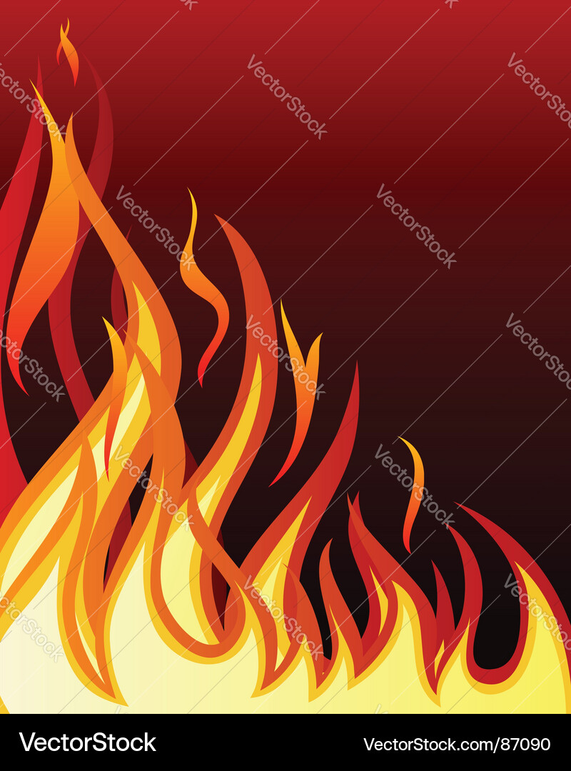 Dynamic Flame Background Vector Image
