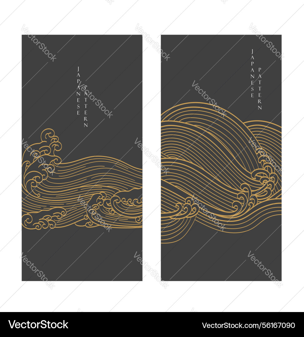 Japanese background with line pattern abstract Vector Image