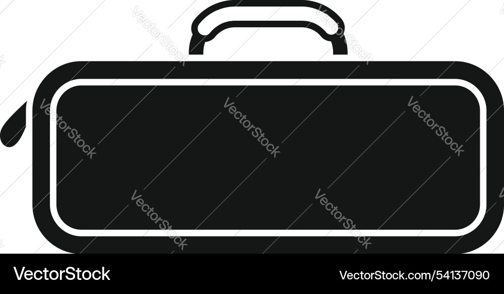 Small rectangular carrying case with handle Vector Image