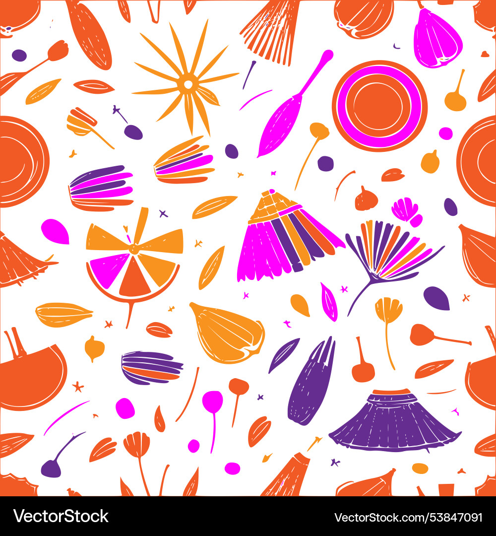 Broomstick abstract pattern seamless Vector Image