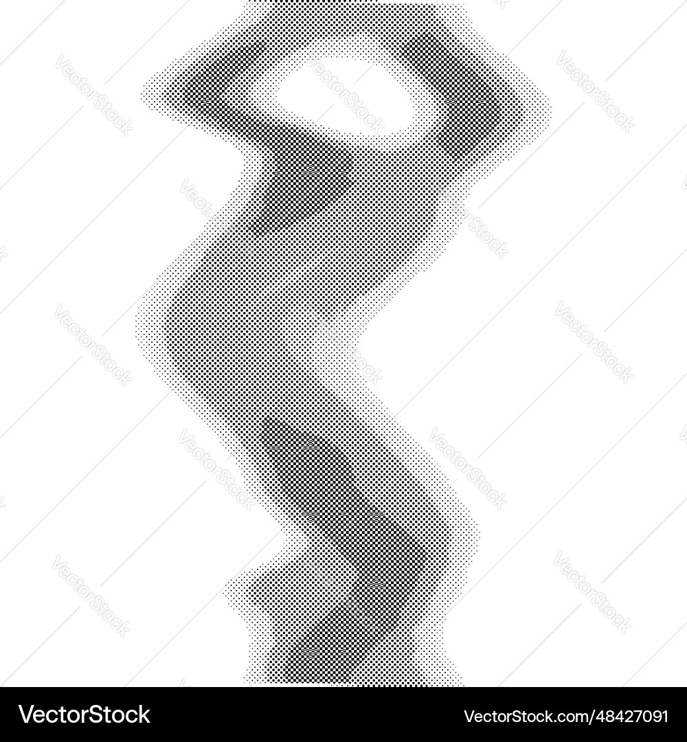 Flowing dots particles wave pattern halftone Flowing dots particles wave pattern halftone vector image