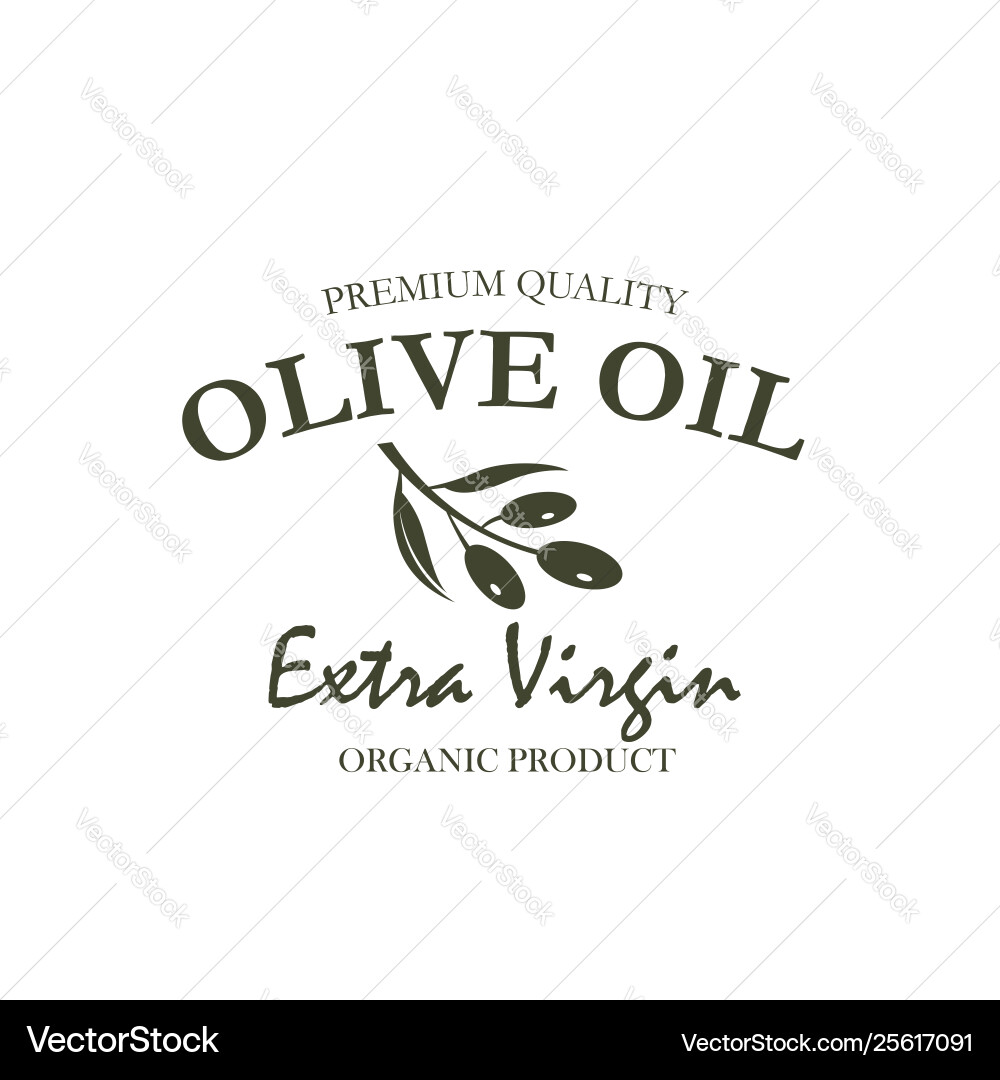 Label for olive oil Vector Image