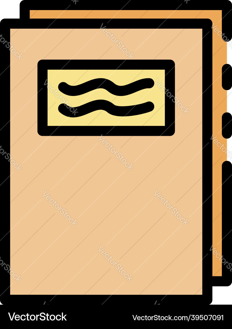 Notebook icon color outline Notebook icon color outline vector image