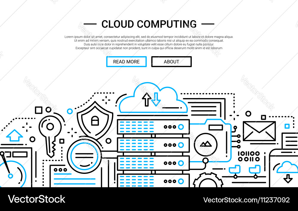 Cloud Computing Website Banner vector image