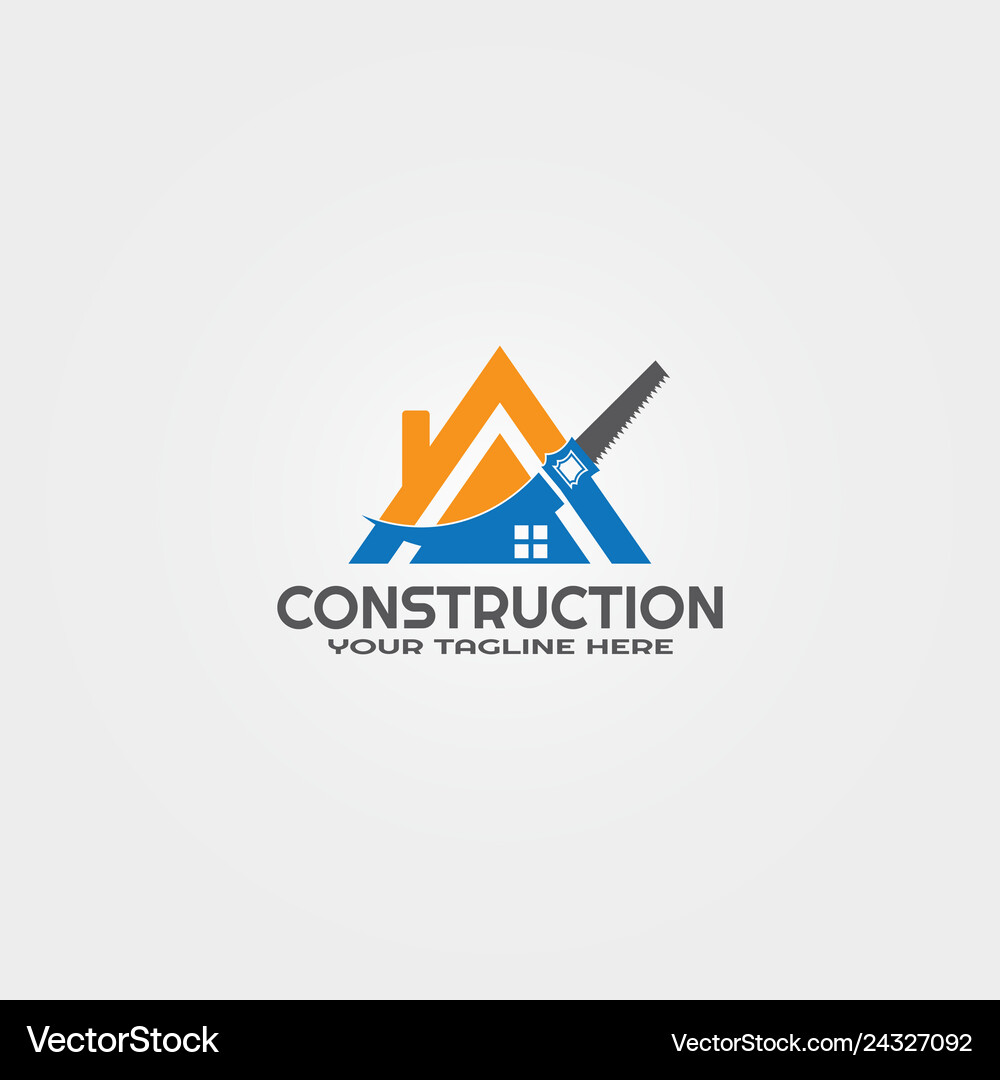 Construction logo template logos for business – Free Vector | VectorStock, image size:1000x1080